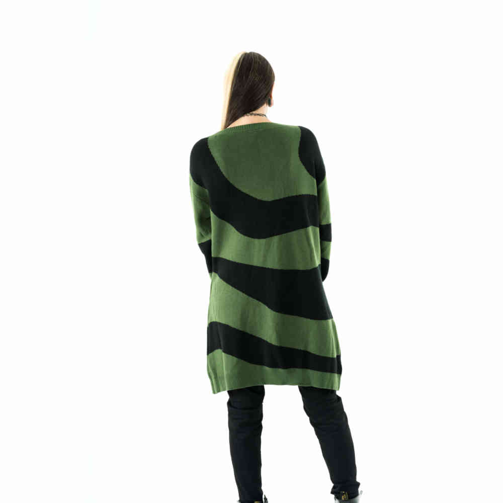 Innocent Lifestyle - Tidal Long cardigan - Black/Green